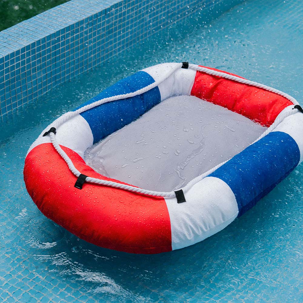 RAVYLO - Boat-Shaped Cooling Pet Bed for Summer Comfort