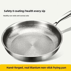 HAMMERPAN - Hammered Titanium Frying Pan for Coating-Free Cooking