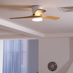 VAYLORA - Sculptural Wooden Ceiling Fan Light for Quiet Comfort