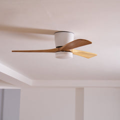 VAYLORA - Sculptural Wooden Ceiling Fan Light for Quiet Comfort