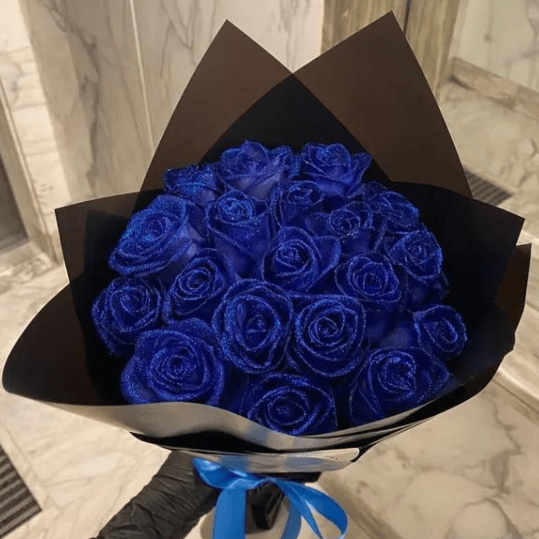 GLAMROSE - Glitter Rose Ornament for Everlasting Romantic Decor