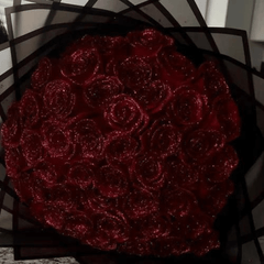 GLAMROSE - Glitter Rose Ornament for Everlasting Romantic Decor