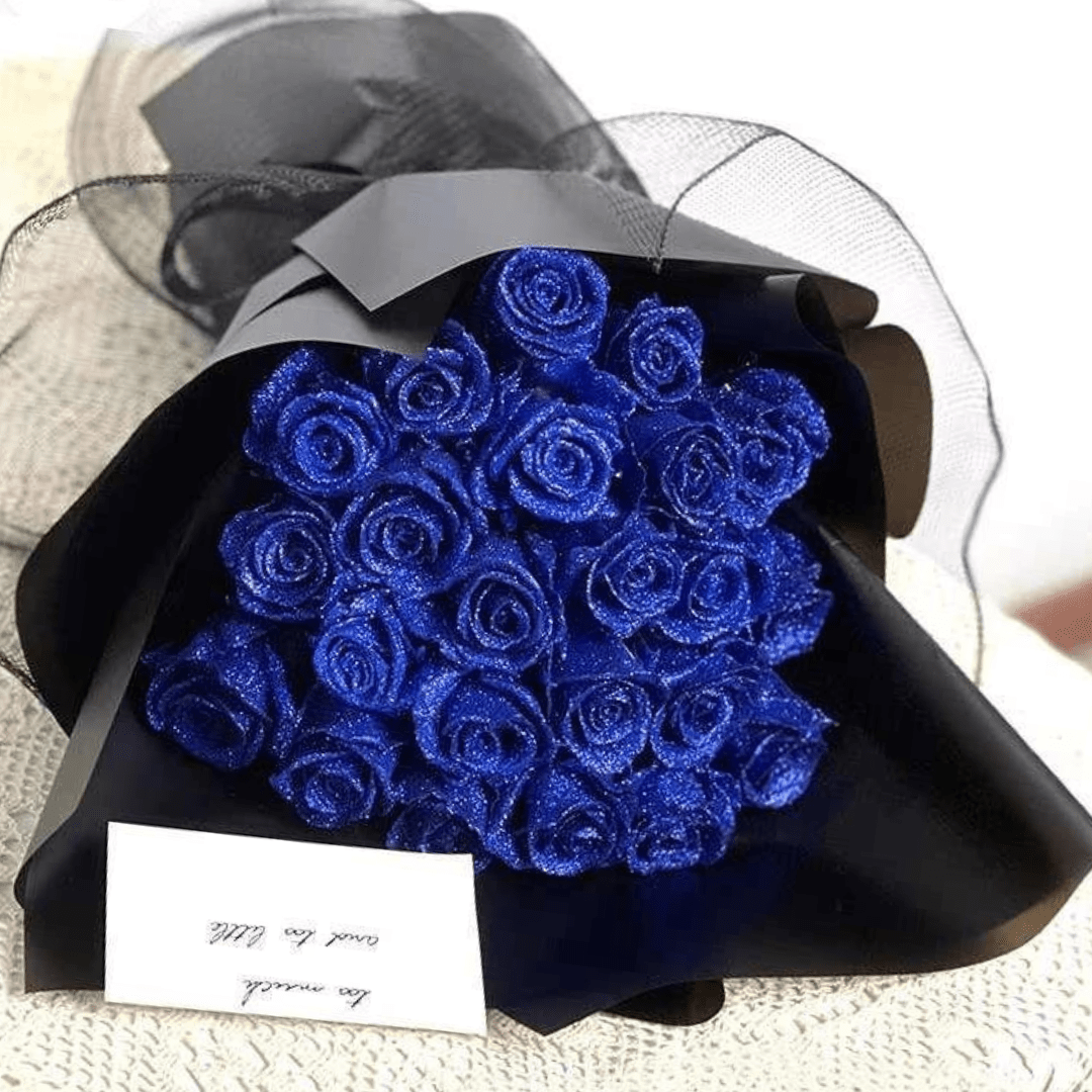 GLAMROSE - Glitter Rose Ornament for Everlasting Romantic Decor