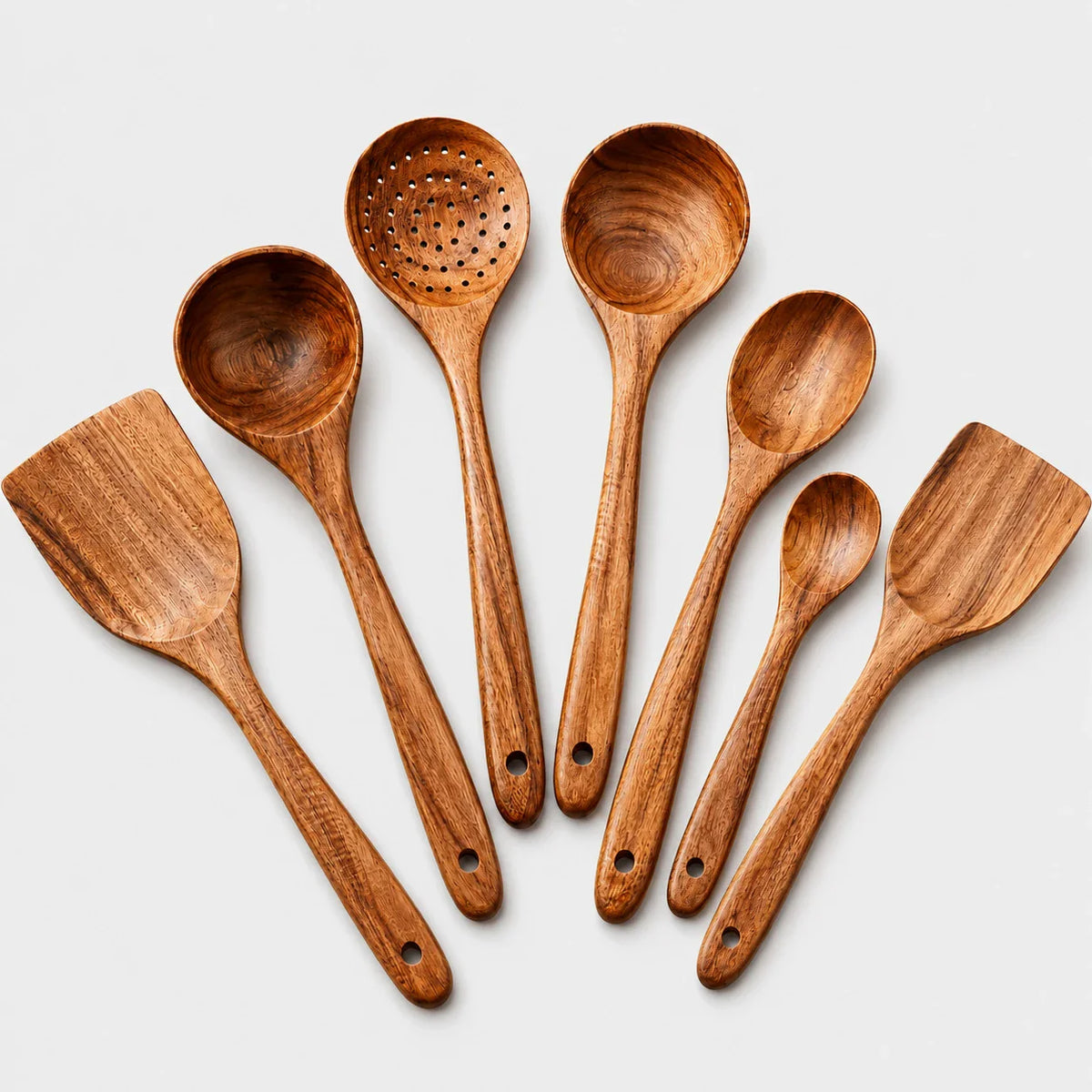 TAVEROA - Teak Utensil Set for Scratch-Free Everyday Cooking