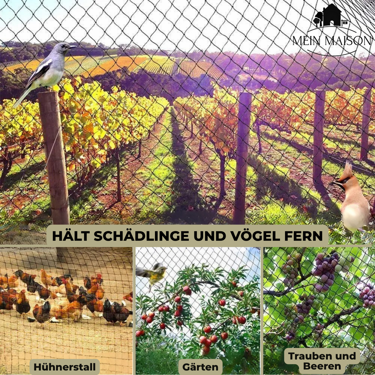 FLORVEXA - Garden Net for Discreet Year-Round Plant Protection