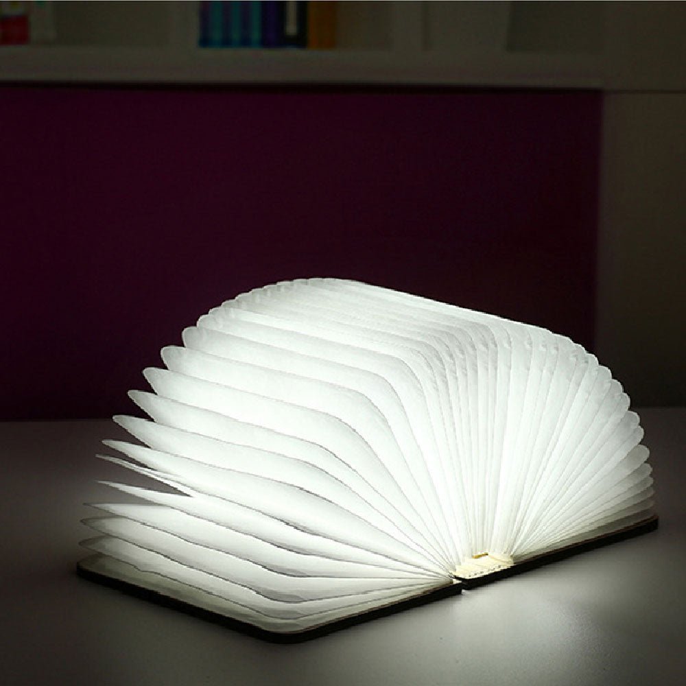 ARBELUME - Foldable Wooden Book Lamp for Cord-Free Reading