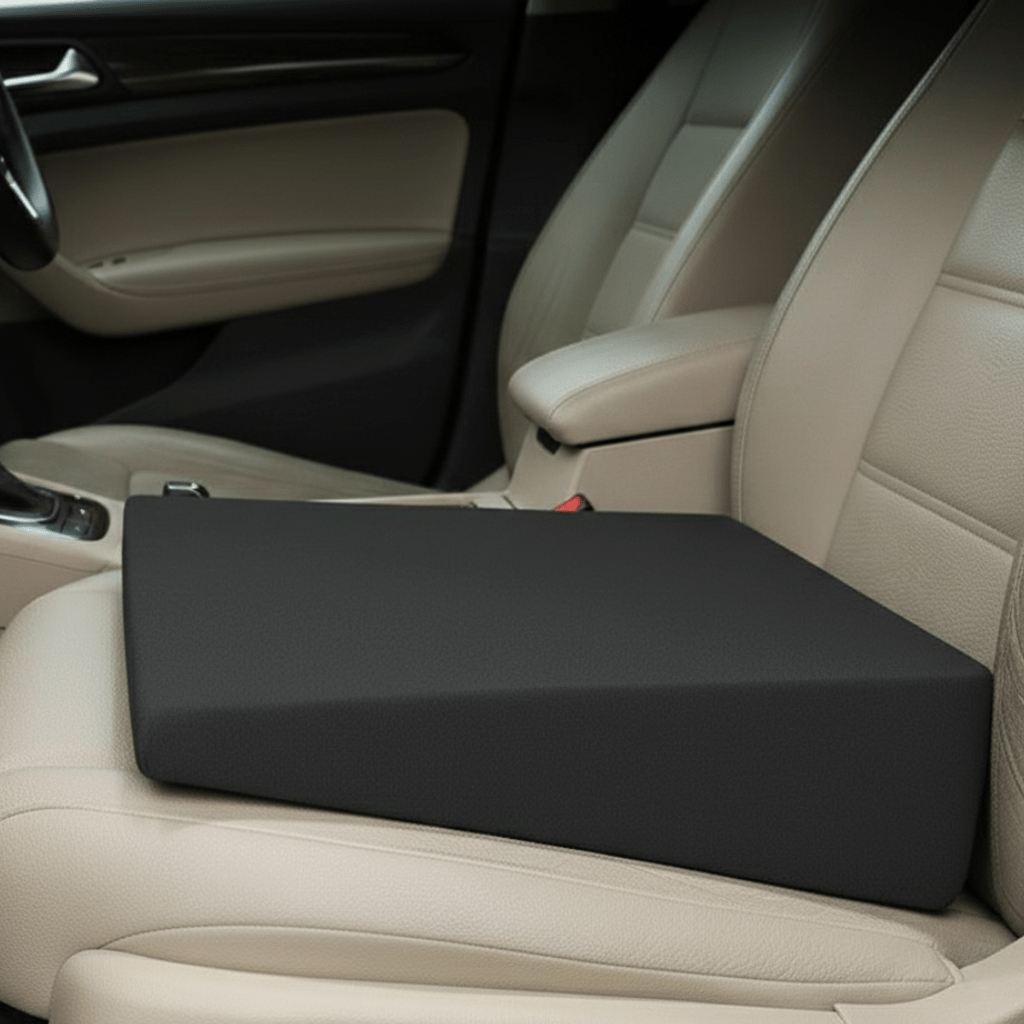 DRIVECUSH - Memory Foam Car Cushion for Posture and Road Visibility