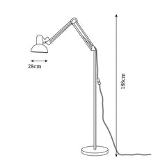 ZELMORA - Sculptural Floor Lamp for Adjustable Focused Light