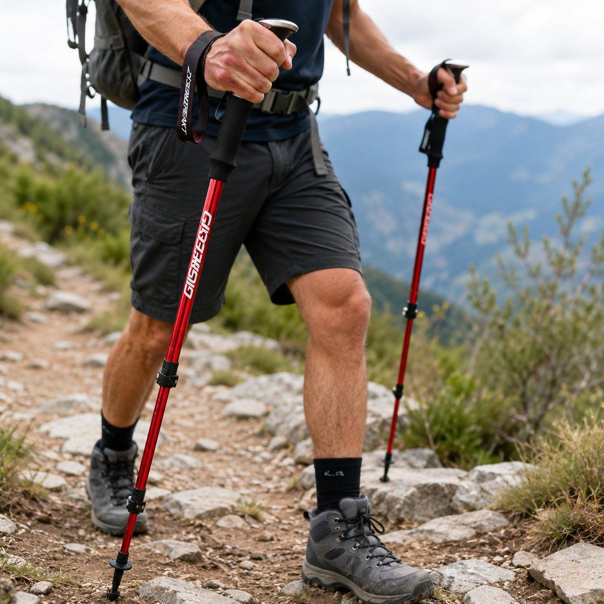 TRAVYRA - Foldable Trekking Poles for Steadier Steps on Trails