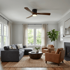 VAYLORA - Sculptural Wooden Ceiling Fan Light for Quiet Comfort