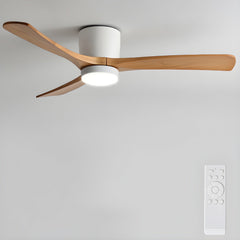 VAYLORA - Sculptural Wooden Ceiling Fan Light for Quiet Comfort