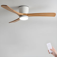 VAYLORA - Sculptural Wooden Ceiling Fan Light for Quiet Comfort