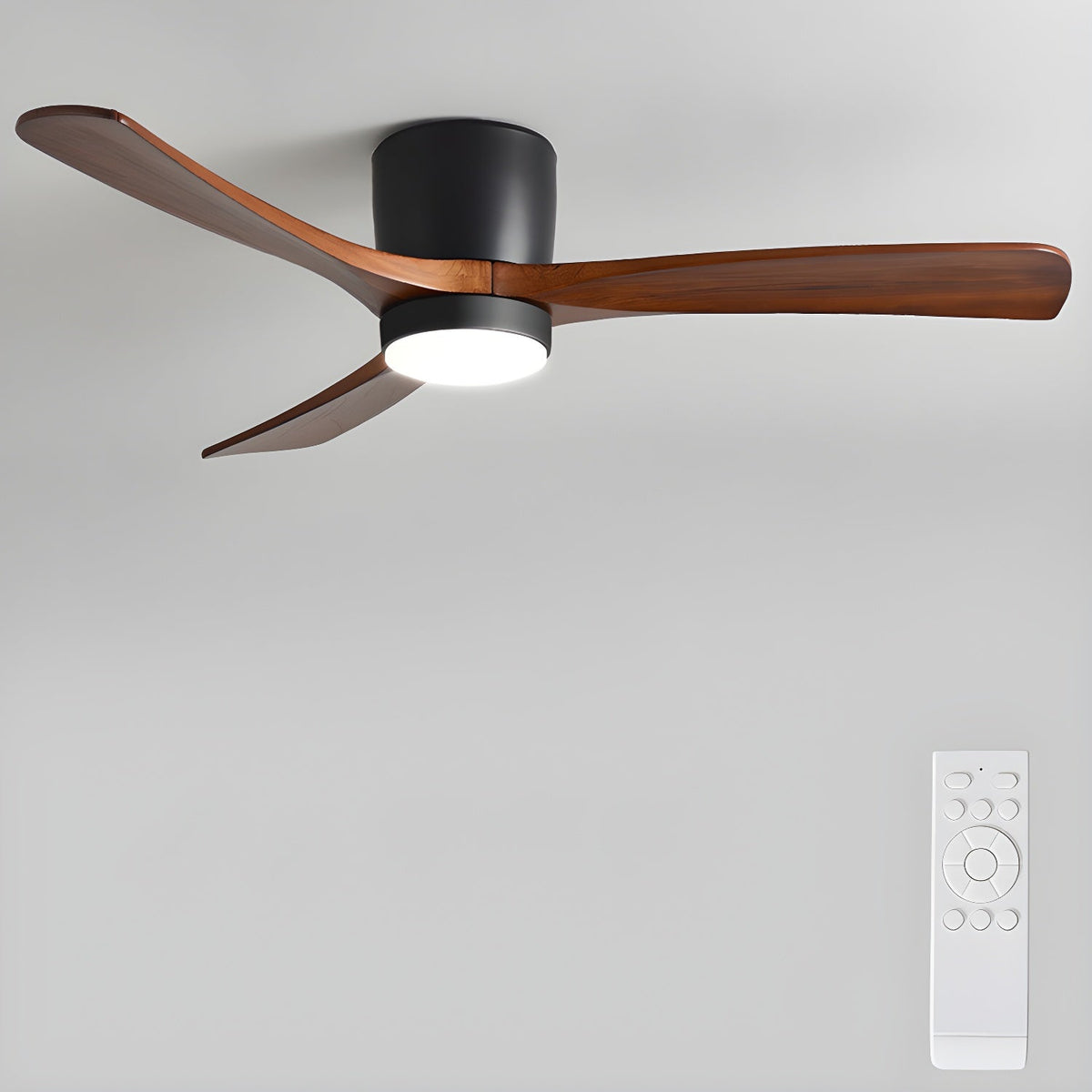 VAYLORA - Sculptural Wooden Ceiling Fan Light for Quiet Comfort