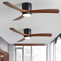 VAYLORA - Sculptural Wooden Ceiling Fan Light for Quiet Comfort