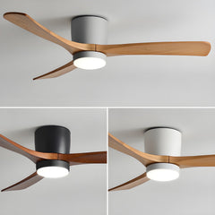 VAYLORA - Sculptural Wooden Ceiling Fan Light for Quiet Comfort