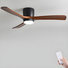 VAYLORA - Sculptural Wooden Ceiling Fan Light for Quiet Comfort