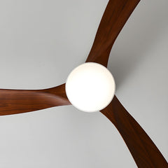 VAYLORA - Sculptural Wooden Ceiling Fan Light for Quiet Comfort