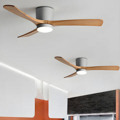 VAYLORA - Sculptural Wooden Ceiling Fan Light for Quiet Comfort
