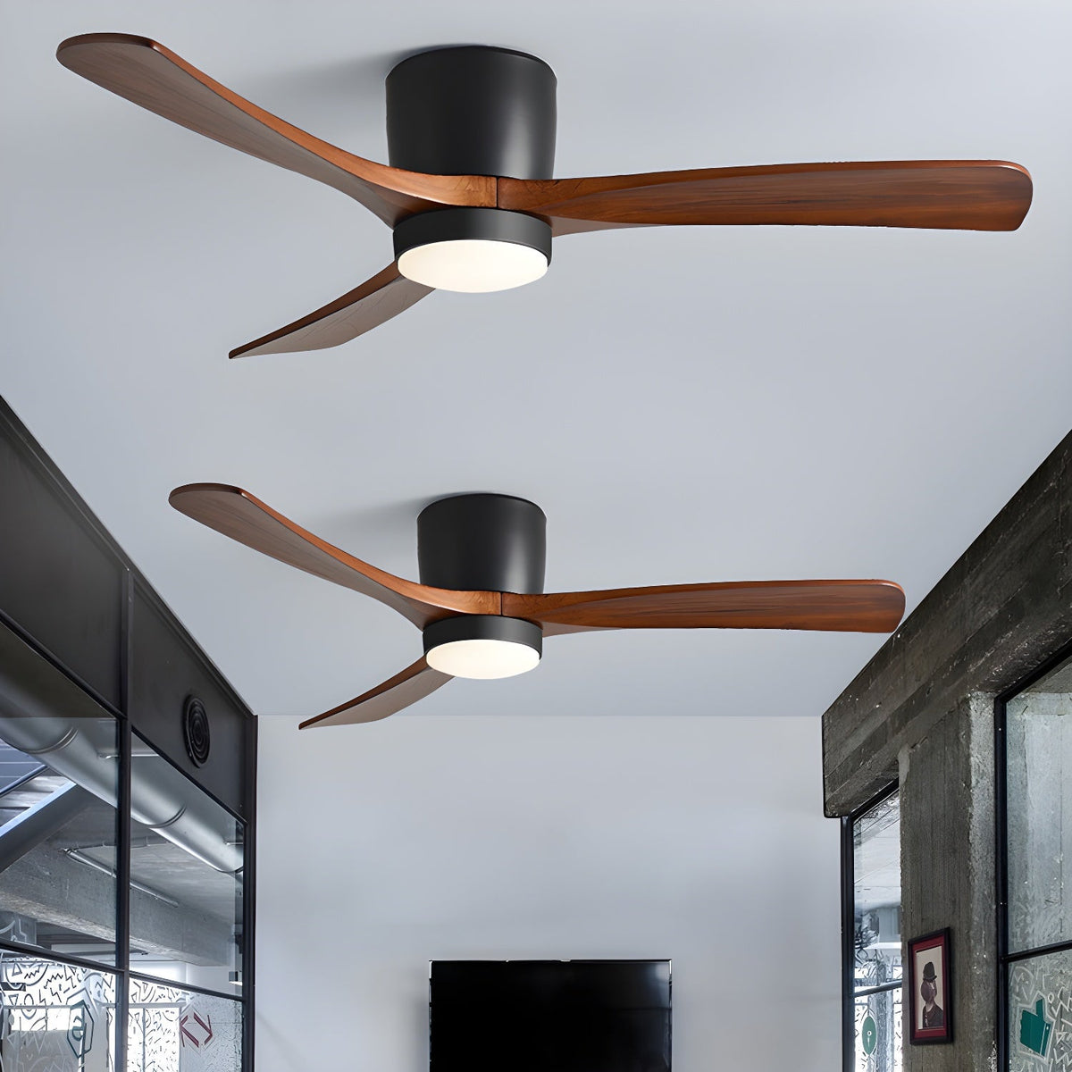 VAYLORA - Sculptural Wooden Ceiling Fan Light for Quiet Comfort