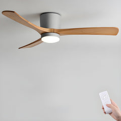 VAYLORA - Sculptural Wooden Ceiling Fan Light for Quiet Comfort