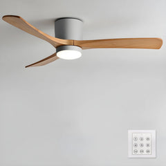 VAYLORA - Sculptural Wooden Ceiling Fan Light for Quiet Comfort