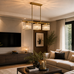 LUMEVRA - Crystal Pendant Light That Anchors Your Dining Space