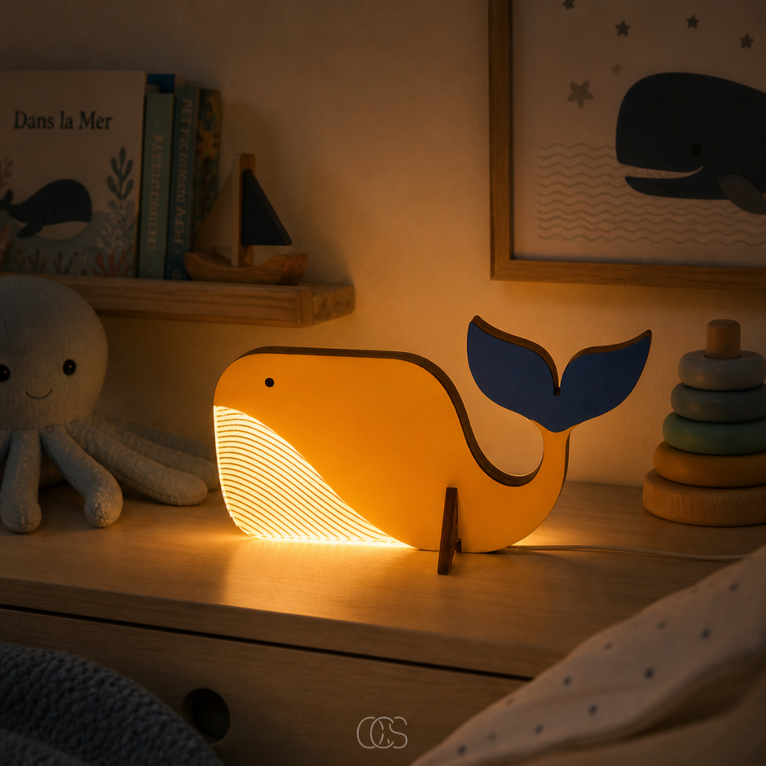 FAUNELI - Wooden Animal LED Lamp for Gentle Bedtime Lighting