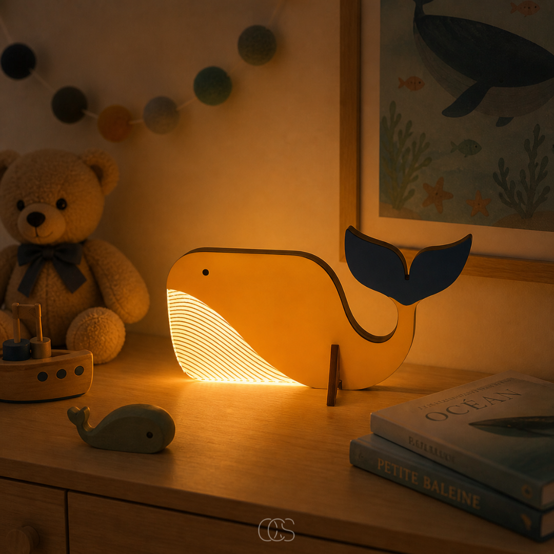 FAUNELI - Wooden Animal LED Lamp for Gentle Bedtime Lighting