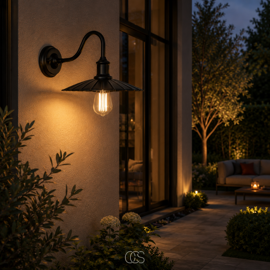 LANTOVI - Vintage Outdoor Wall Lamp for Warm, Welcoming Light