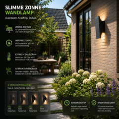 VELQORA - Solar Outdoor Wall Light for Automatic Architectural Glow