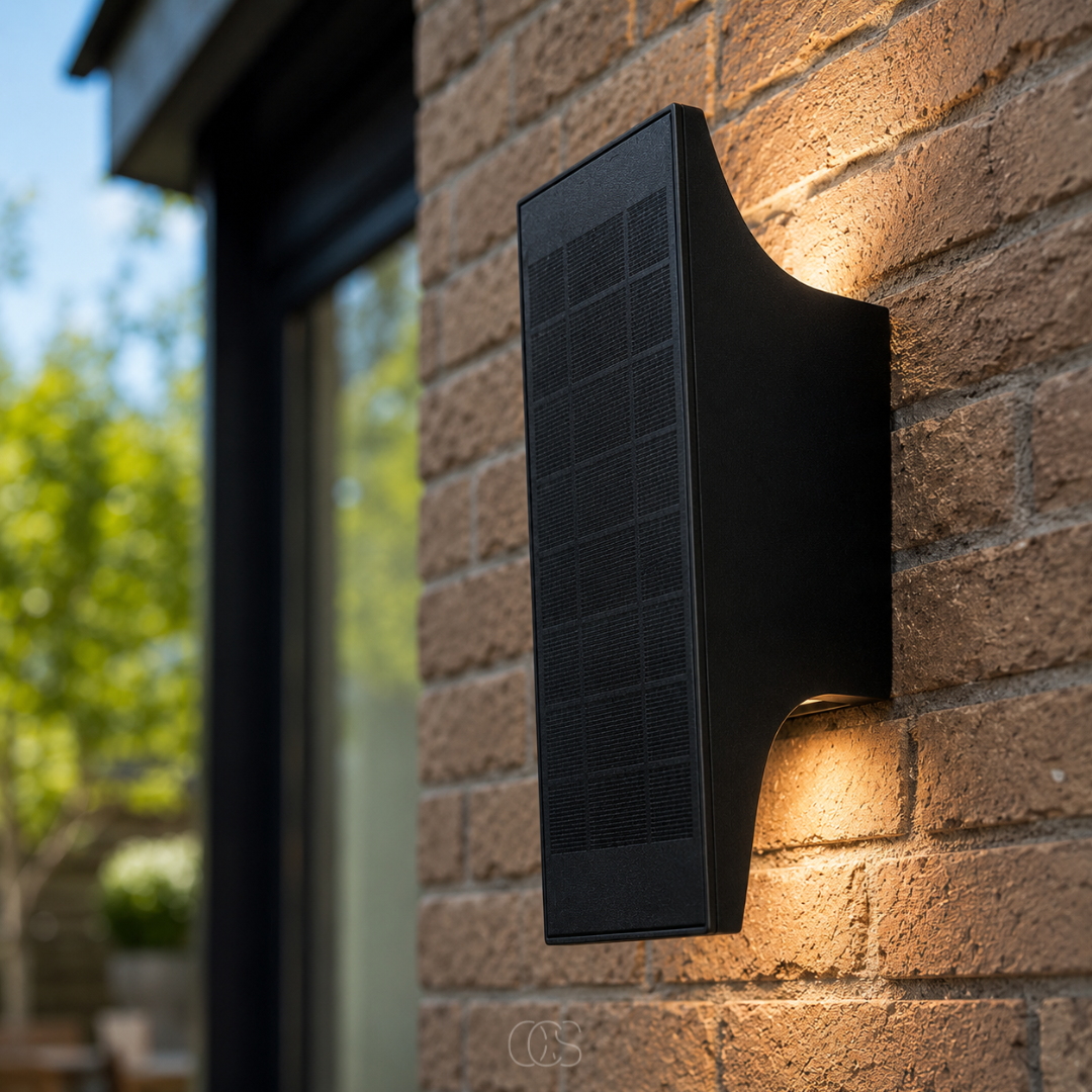 VELQORA - Solar Outdoor Wall Light for Automatic Architectural Glow