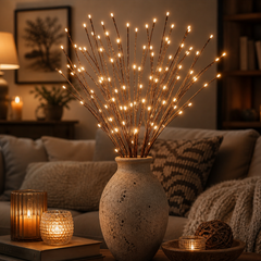 LUMIBRAN - Battery-Powered LED Willow Branches for Cord-Free Vase Lighting