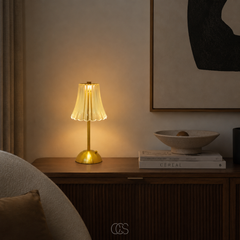 ZELORIA - Cordless Crystal-Look Table Lamp for Effortless Ambience