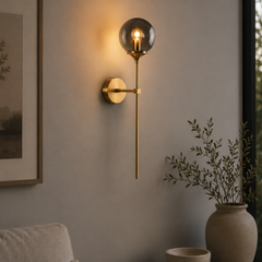 LUMEVRA - Vintage Glass Globe Wall Lamp for a Warm Decorative Glow