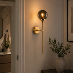 LUMEVRA - Vintage Glass Globe Wall Lamp for a Warm Decorative Glow