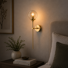 LUMEVRA - Vintage Glass Globe Wall Lamp for a Warm Decorative Glow