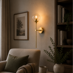 LUMEVRA - Vintage Glass Globe Wall Lamp for a Warm Decorative Glow