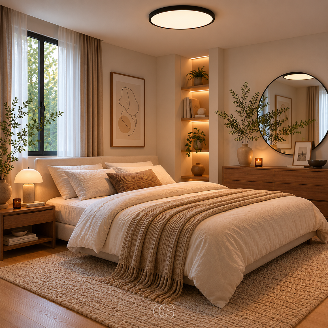 NORVAYA - Slim Japandi Ceiling Light for Calm, Even Illumination