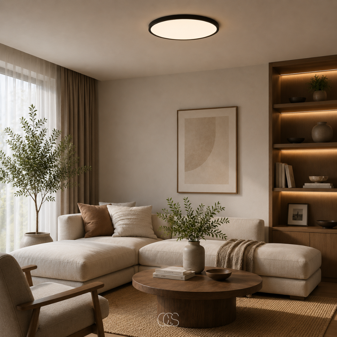 NORVAYA - Slim Japandi Ceiling Light for Calm, Even Illumination