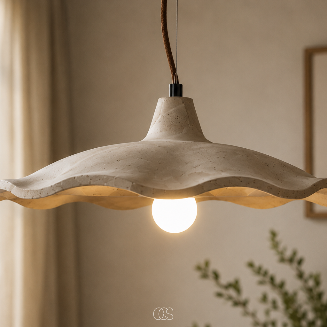 LOTAVRA - Sculptural Lotus Pendant Lamp for a Warm Ambient Glow