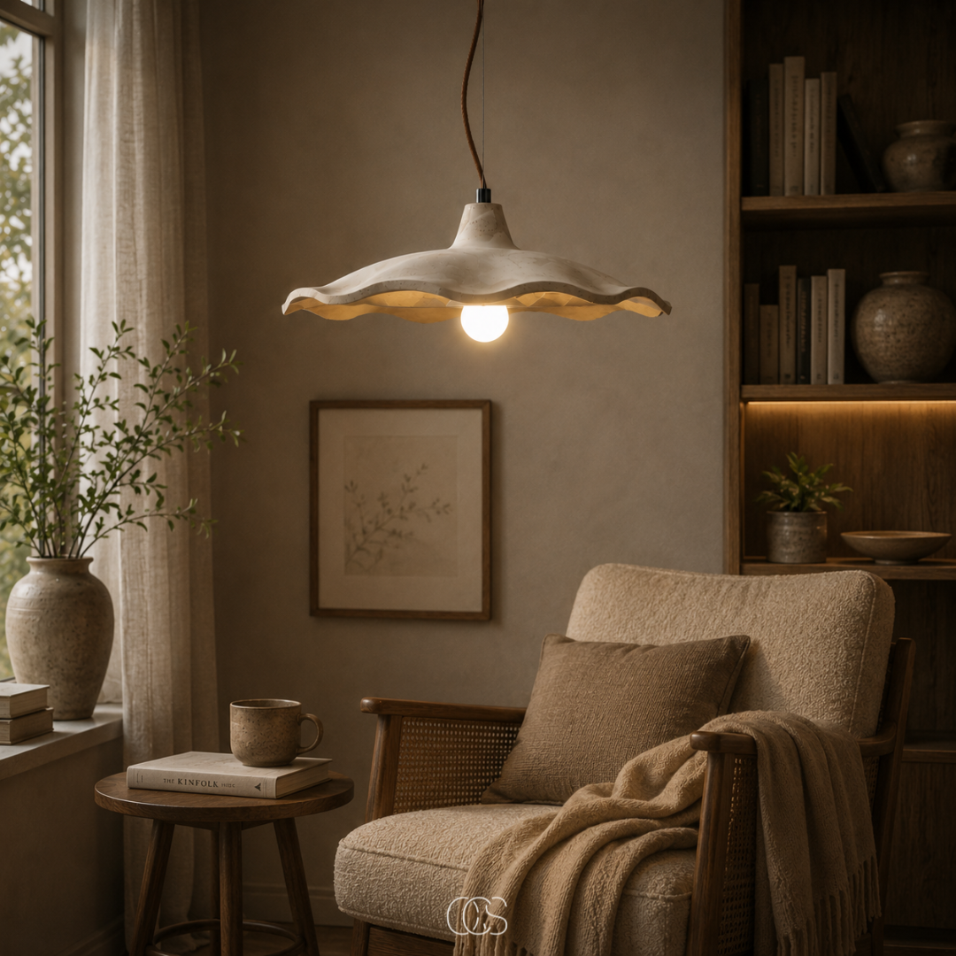LOTAVRA - Sculptural Lotus Pendant Lamp for a Warm Ambient Glow