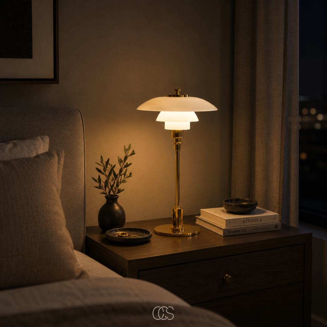 LUMEVRA - Sculptural Glass Table Lamp for Soft Ambient Light