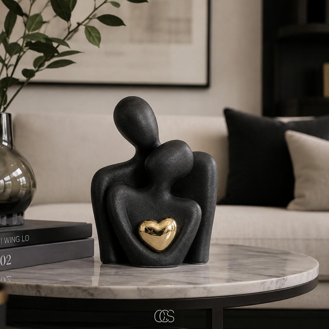 EMBRIVA - Ceramic Couple Sculpture Celebrating Love And Connection