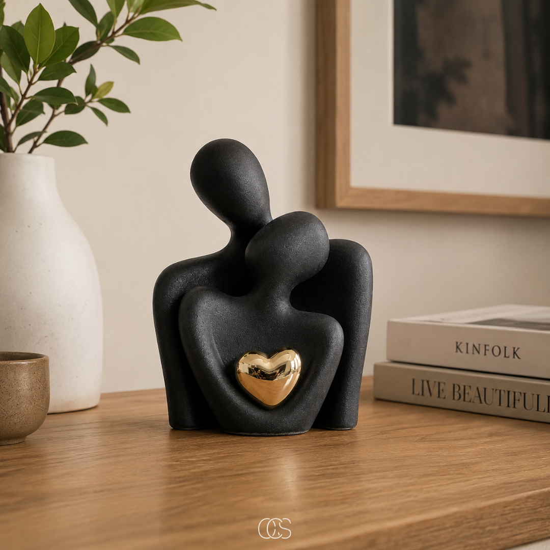 EMBRIVA - Ceramic Couple Sculpture Celebrating Love And Connection