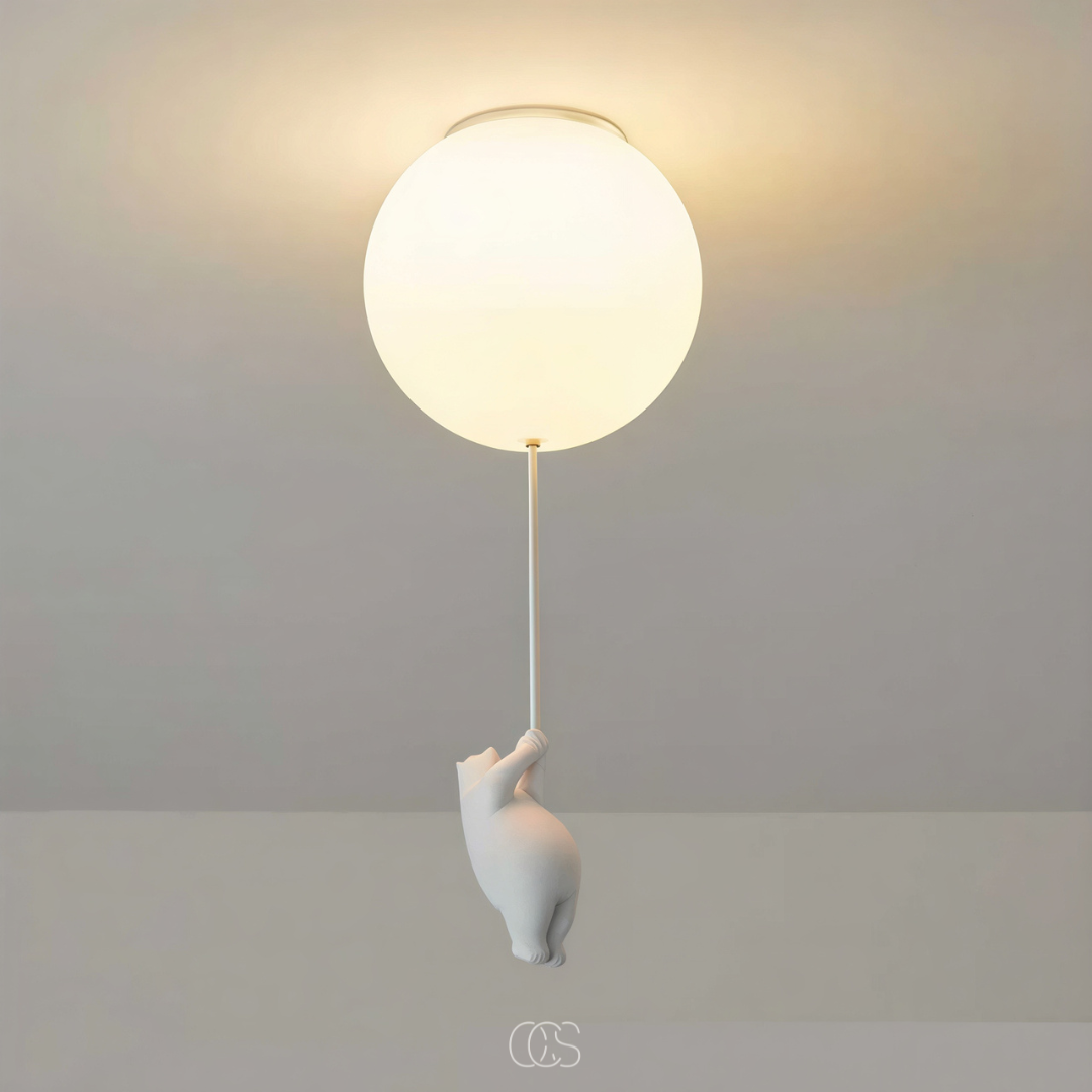 URSAVIA - Bear Balloon Ceiling Lamp for Cozy Kids' Rooms