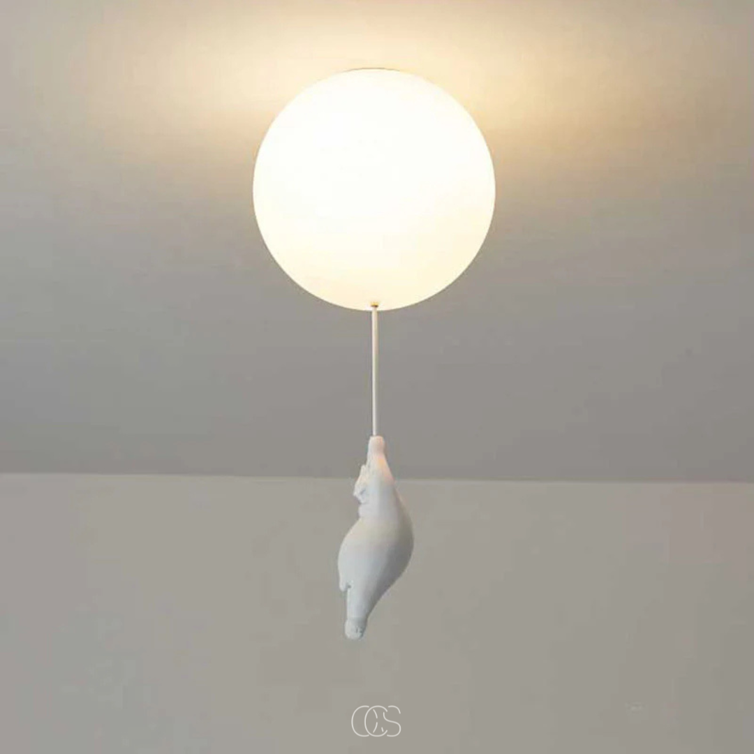 URSAVIA - Bear Balloon Ceiling Lamp for Cozy Kids' Rooms