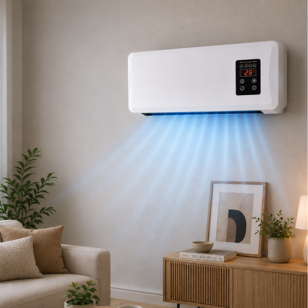 KELVORA - Wall-Mounted Heater Fan With Drying Rack For Year-Round Comfort