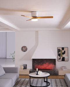 VAYLORA - Sculptural Wooden Ceiling Fan Light for Quiet Comfort