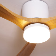 VAYLORA - Sculptural Wooden Ceiling Fan Light for Quiet Comfort