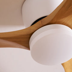 VAYLORA - Sculptural Wooden Ceiling Fan Light for Quiet Comfort